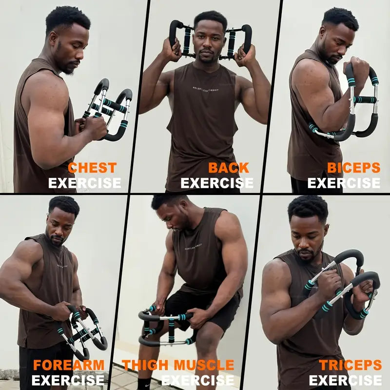 Adjustable Twist Arm Trainer - Heavy-Duty Spring Resistance Training Equipment, Portable Manual Home Gym for Chest