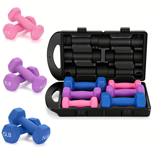 Colorful Dumbbell Set Gift Box, Non-slip Neoprene Coating, Non-slip And Non-rolling Handheld Weights