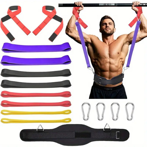 YROGOHC Heavy Duty Pull Up Assistance Bands with WeightBelt Ultra - Home Gym